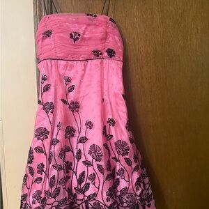 Windsor Pink Dress with Black Accents